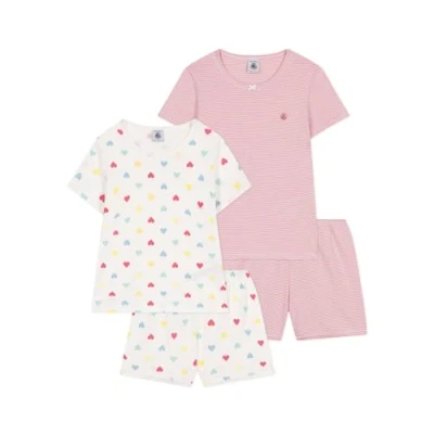 Abbildung von Petit Bateau KIDS Happy 2 PACK Nachtwäsche Set marshmallow/multicoloured/charme für Kinder, Größe: 95, Marshmallow/multi coloured/charme