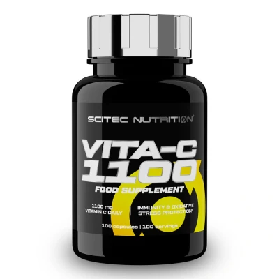 Abbildung von Scitec Nutrition C 1000 + Bioflavonoids Immunstärkendes Vitamin mit Hagebutte, Traubenkernextrakt, Hesperidin Säureschutzkapseln, 100 Kapseln