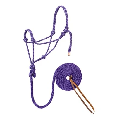 Abbildung von Weaver Leather Diamond Braid Rope Halfter und Leine lila/Mint/weiß, Durchschnitt