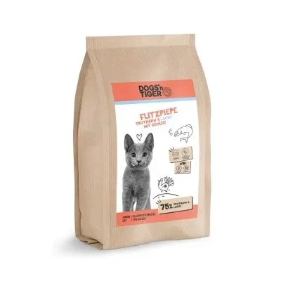 Abbildung von Junior Premium Katzenfutter, Flitzpiepe, Kitten Trockenfutter, Getreidefrei, Lachs &amp; Truthahn, 1.5kg