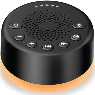 Abbildung von Easysleep White Noise Machine Einschlafhilfe mit 25 Beruhigende Klängen und Nachtlicht Weißes Rauschen Maschine Speicherfunktion 32 Lautstärkestufe 5 Timer Wechselstrom oder USB Angetrieben