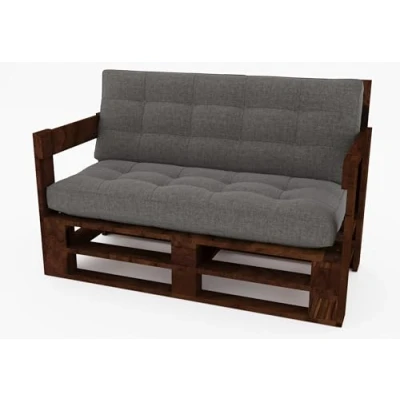 Abbildung von Lermowood Palettenmöbel Mpe Sofa 120 x 80 cm Palisander Europaletten Indoor und Outdoor Lounge Gartenmöbel Holz Set Möbel Terrasse Balkon Loft Stil Paletten