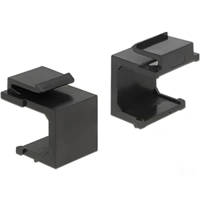 Abbildung von DeLock Keystone Abdeckung schwarz 4 Stück
