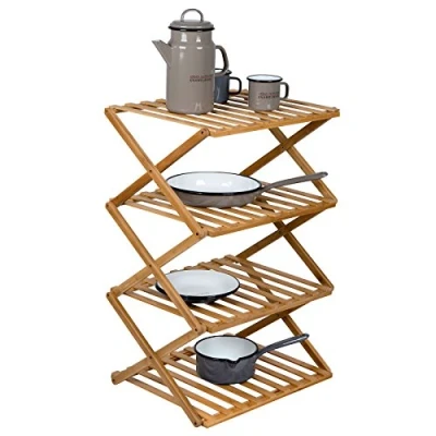 Abbildung von Bo Camp Stoffschrank Camping Regal Fitzroy Faltschrank Faltregal Möbel Bambus Holz Faltbar