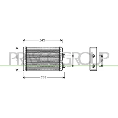 Abbildung von PRASCO FT133H001 Wärmetauscher FIAT: Punto II Schrägheck, Idea