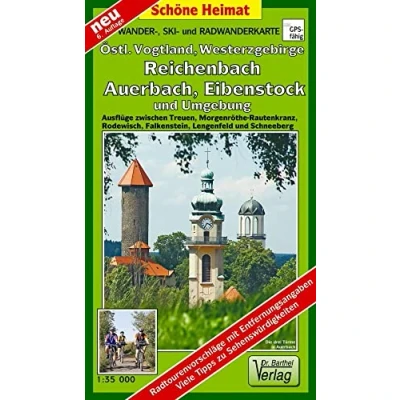 Abbildung von Doktor Barthel Wander und Radwanderkarten, Östliches Vogtland, Westerzgebirge: Ausflüge zwischen Treuen, Morgenröthe Rautenkranz, Rodewisch, ... Schneeberg. 1:35000 (Schöne Heimat)
