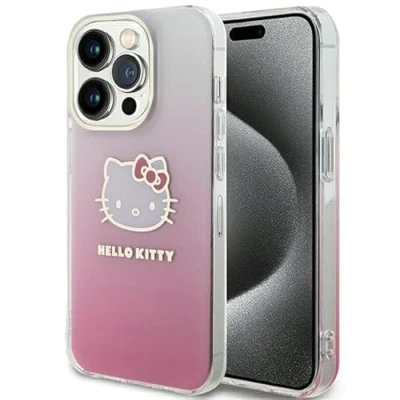 Abbildung von CG MOBILE Hello Kitty HKHCP14LHDGKEP Hülle für iPhone 14 Pro 6.1&quot; Rosa hardcase IML Gradient Electrop Head