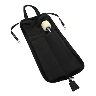Abbildung von Drum Stick Bag, 5 Farben Lagerung Hängende Tasche Drumstick Portable Handtasche mit Griff(Schwarz)