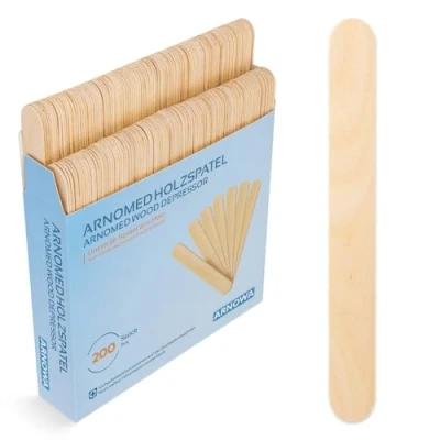 Abbildung von 2000x Holzspatel, ARNOMED Holzstäbchen zum Basteln, Eisstiele aus Holz 15x1,8cm, Holzspachtel DIY, Eisstäbchen Holz, Einweg Spatel für Kosmetik, Holzspachtel, Bastel Zubehör