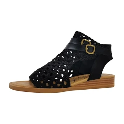 Abbildung von Blowfish Malibu Riemensandalette, Damen, Größe: 37, Black draped microfiber Schuhe