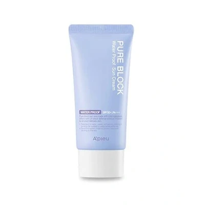 Abbildung von [Apieu] Pure Block Natural Water Proof Sun Cream SPF50+ PA++++ 50ml Lightweight Sunscreen, Non greasy, Protection, Korean Cosmetics, K beauty