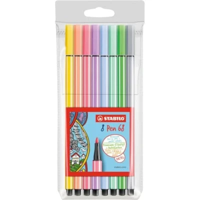 Abbildung von STABILO Filzstift Pen 68 Pastell, wasservermalbar