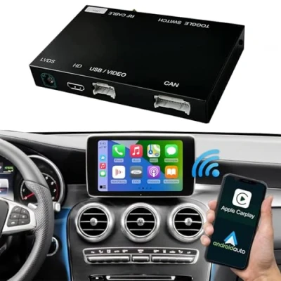 Abbildung von Road Top Wireless Carplay Android Auto für Mercedes Benz NTG5.0 C Klasse W205 GLC C350E, GLC250, GLC300, C63 AMG 2015 2018 Jahr Auto, Unterstützung Navigation, Mirrorlink Telefon, Kamera
