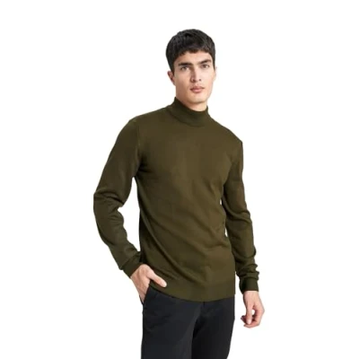 Abbildung von DeFacto Herren Pullover Stilvolle an Rollkragenpullover Strickjacken &amp; Strickpullover für und jeden