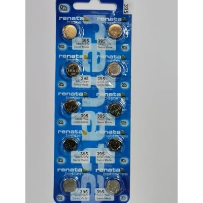 Abbildung von Renata 395 SR927SW Knopfzelle Uhrenbatterie, Swiss Made 1,55 V, 10 Stück