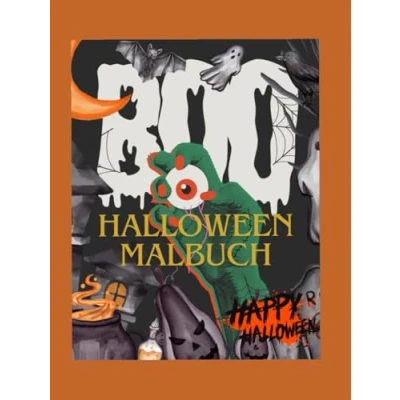 Abbildung von Halloween Malbuch: Schaurig schöner Malspaß mir Geistern, Kürbissen und Monstern