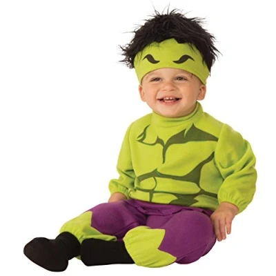 Abbildung von Rubie&#039;s Unisex Baby 510357 Baby&#039;s Marvel Hulk Romper Costume Multi Newborn (0 6 Months)