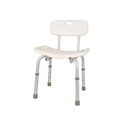Abbildung von Duschstuhl mit Rückenlehne, Aluminium