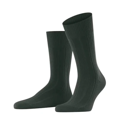 Abbildung von FALKE Herren Lhasa Rib M SO Wolle Kaschmir einfarbig 1 Paar Socken, Grün (Forest 7474) neu umweltfreundlich, 39 42