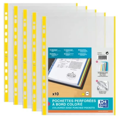 Abbildung von Elba 100206875 Prospekthllen, DIN A4 mit farbigem Rand, PP, gelb
