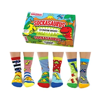 Abbildung von United Oddsocks Freizeitsocken Dinosaurier Socken in 27 30 im 6er Set