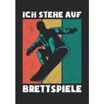 Abbildung von Notizbuch A4 liniert mit Softcover Design: Snowboarder Spruch Brettspiele Boarder Snowboard: 120 linierte DIN Seiten