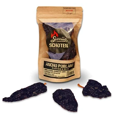 Abbildung von Scovillas Ancho Poblanao Schoten, getrocknet, 40g