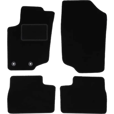 Abbildung von Wielganizator Automatte Passend für Peugeot 207 SW, Kombi, Fließheck 2006 2012 Velours Autozubehör Auto Fußmatten Fußmatte 4 teilig schwarz