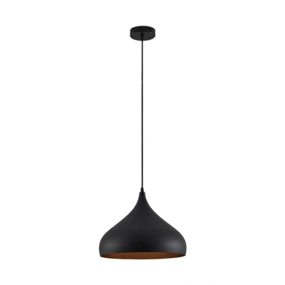 Abbildung von Lindby Pendellampe Ritana, schwarz gold, Aluminium, Ø 31 cm