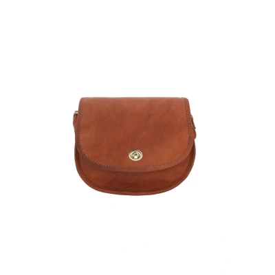 Abbildung von Gusti Leder Umhängetasche Damen Alessa Crossbody Bag aus Ziegenleder, mit Samtfutter, nachhaltige Handytasche zum Umhängen, Braun, 2L
