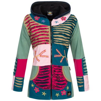 Abbildung von DEPROC Active Fleecejacke &quot;Patchwork Multicolor NUNAVUT II NEW FLOWER POWER&quot;