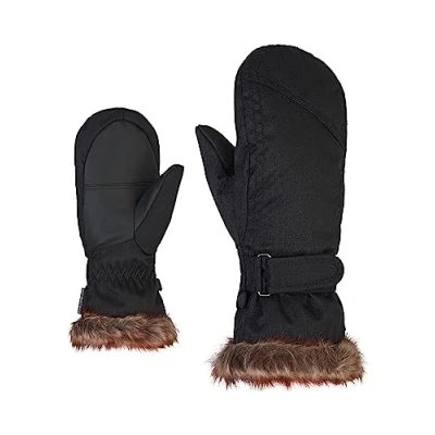Abbildung von Ziener Mädchen LED Ski Fäustling/Wintersport warm atmungsaktiv, black stru, 3,5