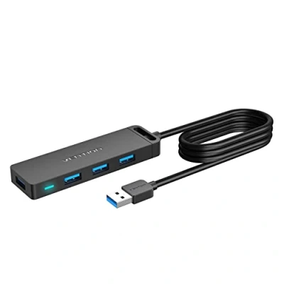 Abbildung von VENTION USB Verteiler HUB 3.0 Splitter 4 Port Ultra Slim Laden unterstützt MacBook Adapter, Notebook PC, Flash Drives, Xbox, Mac Mini/Pro, PS5/PS4, Mobile HDD for Surface Pro, XPS