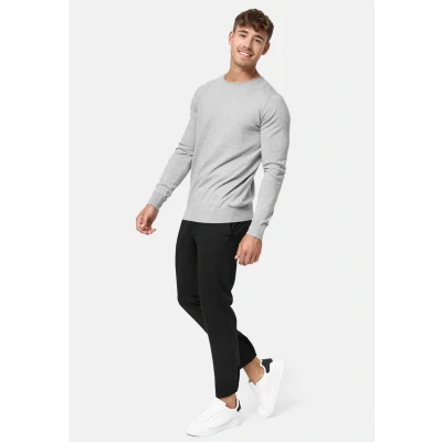 Abbildung von Indicode Jeans Gamal Strickpullover, Herren, Größe: Small, Lt grey mix