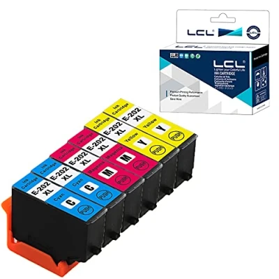 Abbildung von LCL kompatibel Tintenpatrone 202 202XL C13T02H24010 C13T02H34010 C13T02H44010 (2Cyan 2Magenta 2Gelb) für Epson Expression Premium XP 6000 6005 6100 6105 XP6000 XP6005 XP6100 XP6105