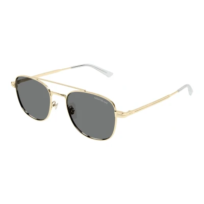Abbildung von Mont Blanc Sonnenbrille goldcoloured/grey, Herren, Größe: 51, Gold coloured/grey