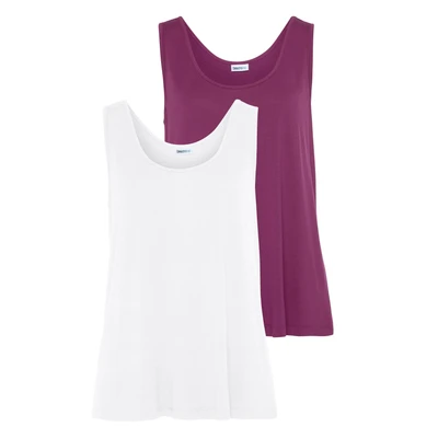 Abbildung von Beach Time 2 PACK Top, Damen, Größe: 32/34, Lila weiß
