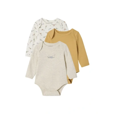 Abbildung von Bio Kollektion: 3er Pack Baby Schlupf Bodys