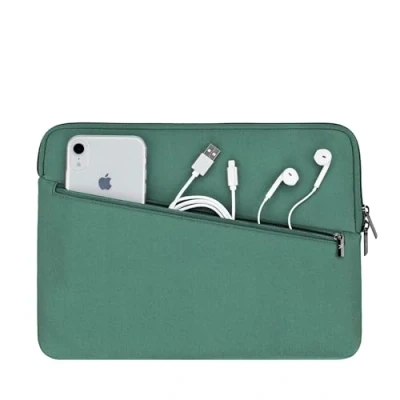 Abbildung von Artwizz Neoprene Sleeve Pro Tasche kompatibel mit MacBook Air 13 (2018 2024), MB (2016 2022) Schutzhülle Zubehör Fach, Jungle Flower