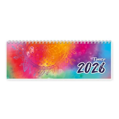 Abbildung von TRÖTSCH Schreibtischquerkalender Timer Farben (eine Woche 2 Seiten) 2026: Tischkalender Wochenkalender