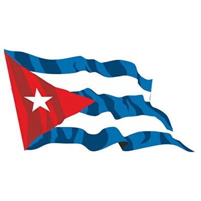 Abbildung von Autoaufkleber Aufkleber Fahne A LS43 Cuba Kuba 10 cm farbig bunt wehend Tuning Heckscheibe Beschriftung