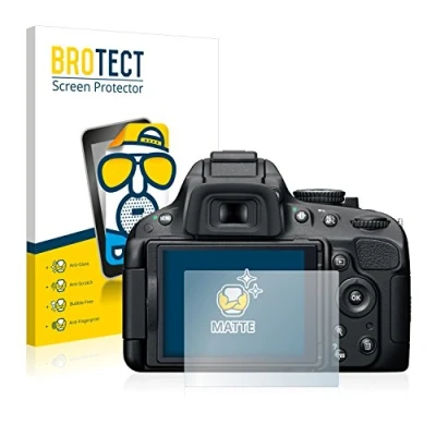 Abbildung von BROTECT Entspiegelungs Schutzfolie für Nikon D5100 (2 Stück) Matte Displayschutz Folie, Anti Reflex, Fingerprint