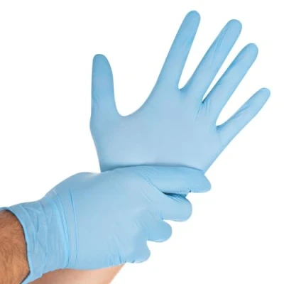 Abbildung von HYGOSTAR Nitrilhandschuhe Safe Light, puderfrei, blau, 1 Packung = 100 Stück, Größe: L