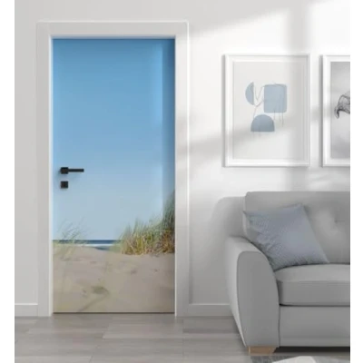 Abbildung von MyMaxxi Tür bekleben mit Türtapete Selbstklebend 90x200 Sandstrand verschönern Türfolie Türaufkleber XXL Aufkleber Folie Türposter Urlaub Nordsee Sommer