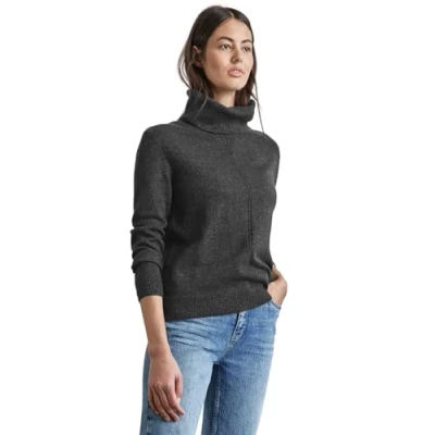 Abbildung von Street One Rollkragen Strickpullover, Damen, Größe: 38, Grau
