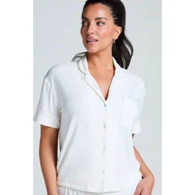 Abbildung von Hunkemöller Essential Nachtwäsche Shirt, Damen, Größe: XS, White