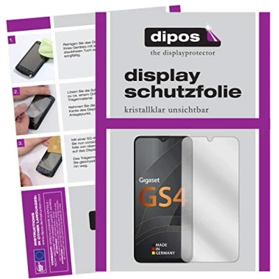 Abbildung von dipos I 5X Schutzfolie kompatibel mit Gigaset GS4 Displayschutz Folie klar