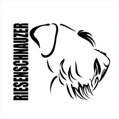 Abbildung von siviwonder Auto Aufkleber Riesenschnauzer Profil Hundeaufkleber Black