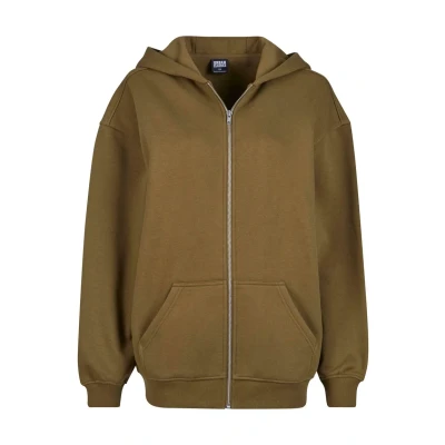 Abbildung von Urban Classics Oversized Sweatjacke, Damen, Größe: Large, Summerolive