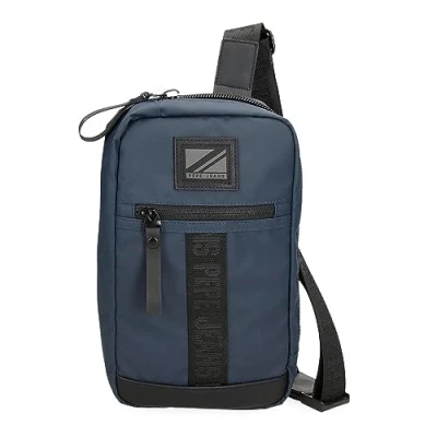 Abbildung von Pepe Jeans Hoxton Umhängetasche blau, 14 x 25 6 cm, Polyester, Talla única,